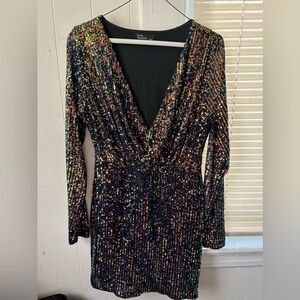 Iridescent sparkly holiday dress